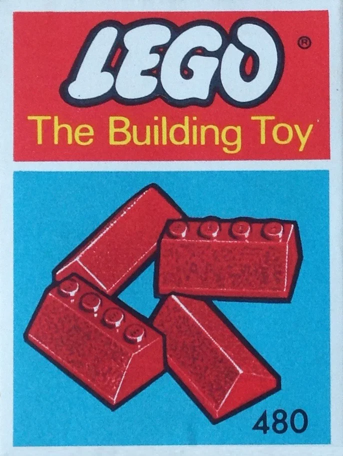 "Slopes" and "Slopes Double 2 x 4" can be translated to English as:

"Slopes" and "Double Slopes: Two by Four" 乐高 LEGO 480-7