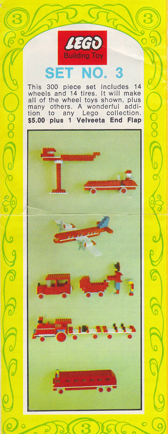 Legal Set No. 3 (Kraft Velveeta) 乐高 LEGO 3-3