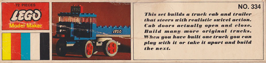 Flatbed truck 乐高 LEGO 334 image 6