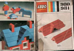 23 Sloping Bricks, Including Roof Peak Bricks, Red