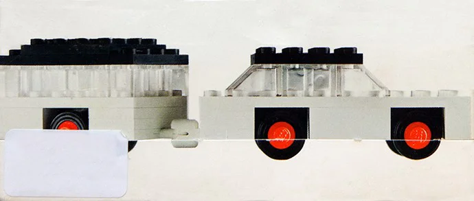 White sedan and camper van. 乐高 LEGO 623-2 image 1