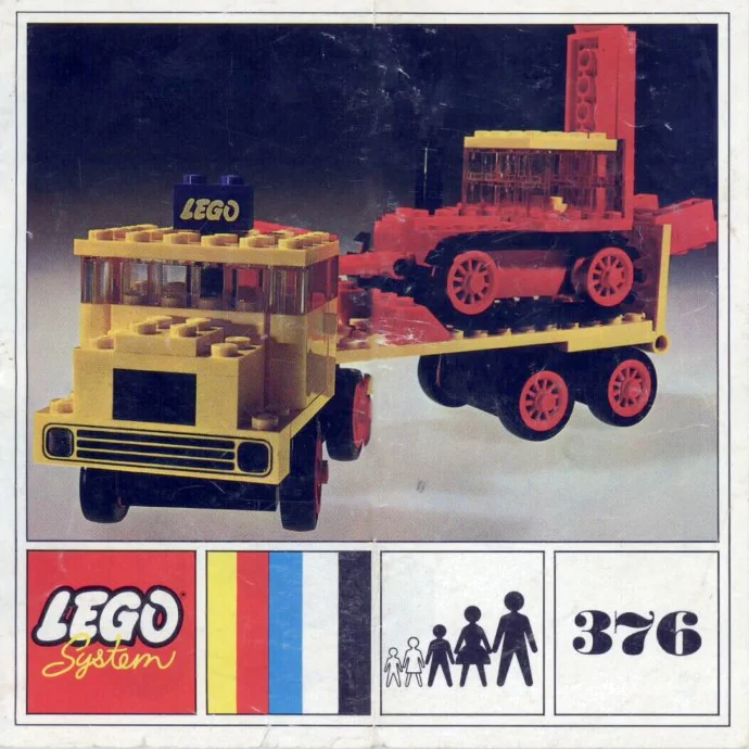 Truck-mounted haulage trailer 乐高 LEGO 376 image 1