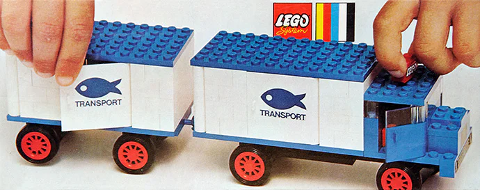 Refrigerated car and trailer truck. 乐高 LEGO 375-3 image 1