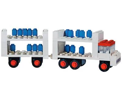 Truck carrying milk tankers with trailers. 乐高 LEGO 645-2