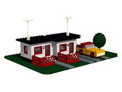 English translation:

现代式住宅楼带有汽车和车库。