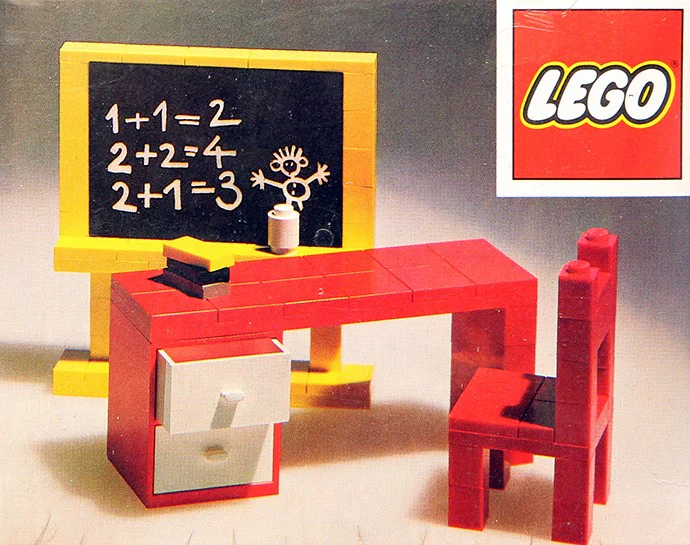 Blackboard and desk. 乐高 LEGO 291
