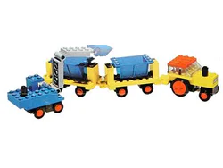 Excavator and dump truck.