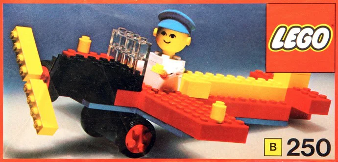Airplane and pilot 乐高 LEGO 250-3 image 1