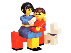 Mother and child and pet dog