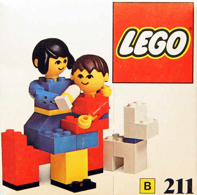 Mother and child and pet dog 乐高 LEGO 211 image 1