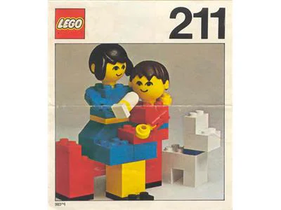 Mother and child and pet dog 乐高 LEGO 211 image 2