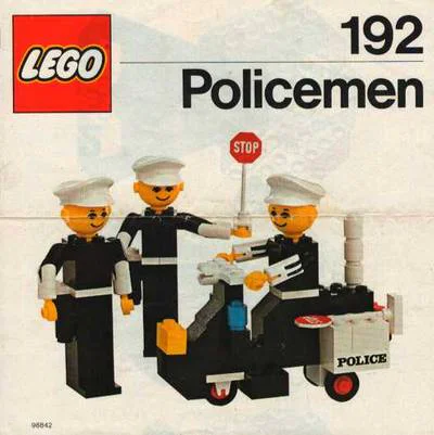 Police car and motorcycle. 乐高 LEGO 192 image 1