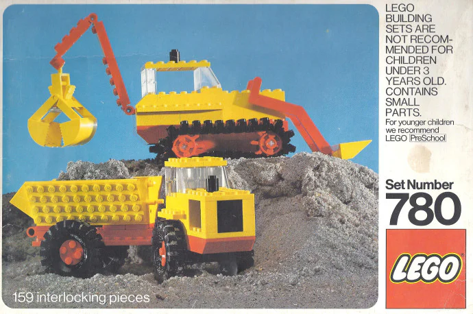 Excavator and dump truck. 乐高 LEGO 780 image 4