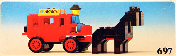 Conveyance horse-drawn postal station 乐高 LEGO 697 image 1