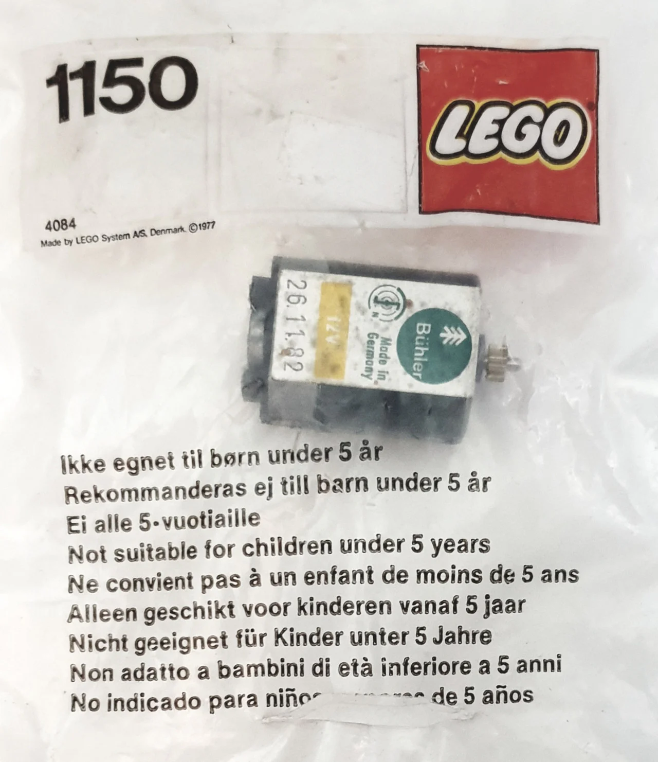 12 Volt Motor 乐高 LEGO 1150