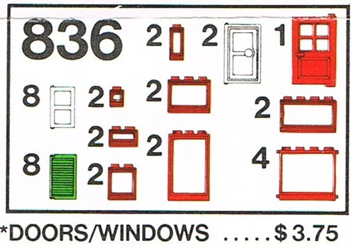 Hardware Accessories Kit for Doors and Windows 乐高 LEGO 836