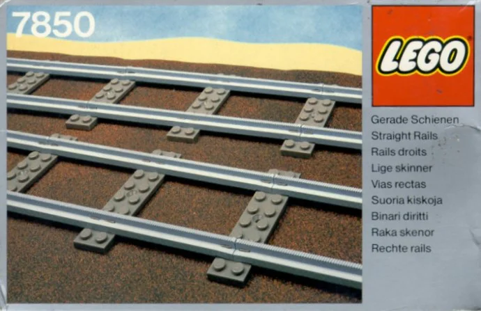 8 Straight Railways Grey 4.5 V 乐高 LEGO 7850