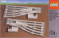 Left and Right Manual Points with Electric Rails Grey 12 V