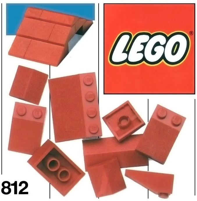 Bright Red Tiles, Low Slope 乐高 LEGO 812