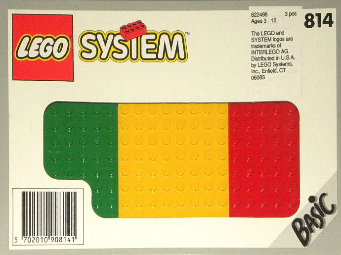 Baseplans, Green, Red and Yellow 乐高 LEGO 814 image 1