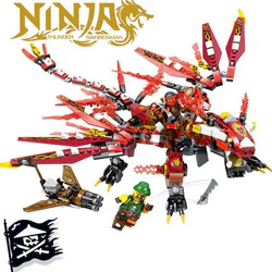 Flying pirate attacks Kao's great red dragon.