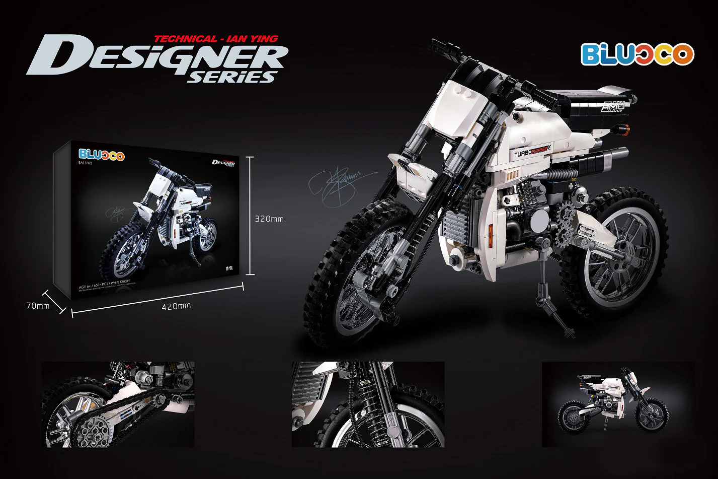 White Knight Motorcycle 奇筑 BA11803