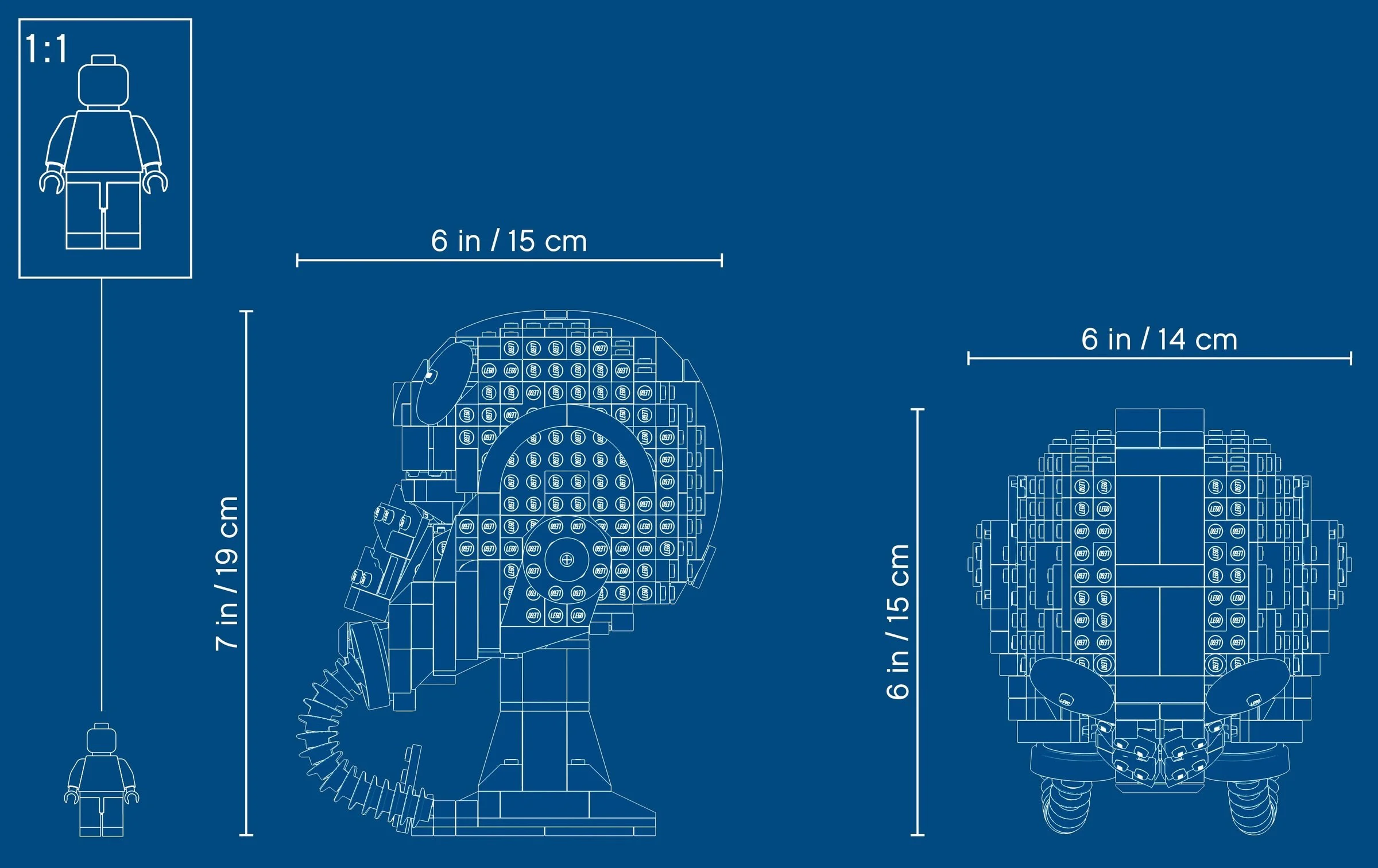 TIE FIGHTER PILOT HELMET 乐高 LEGO 75274 image 2