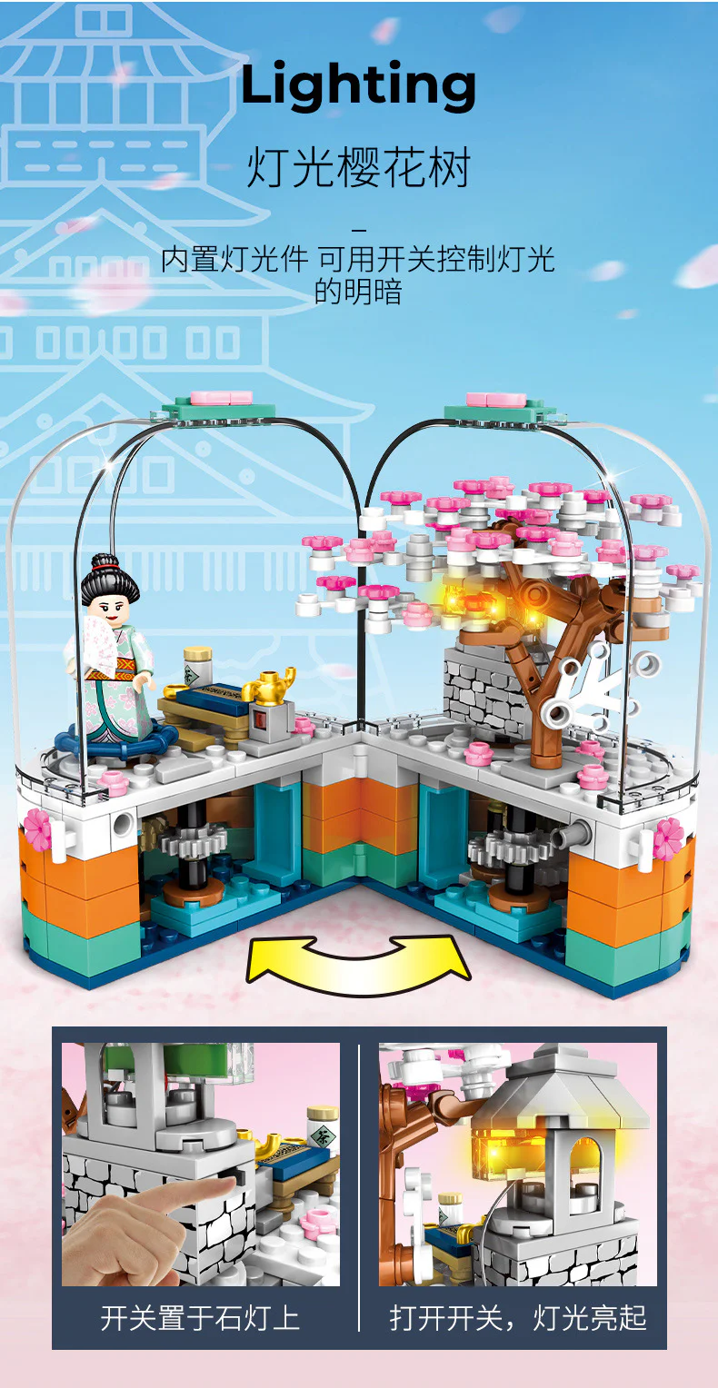 Cherry season: transparent light rotation box 森宝 SEMBO 601077 image 5