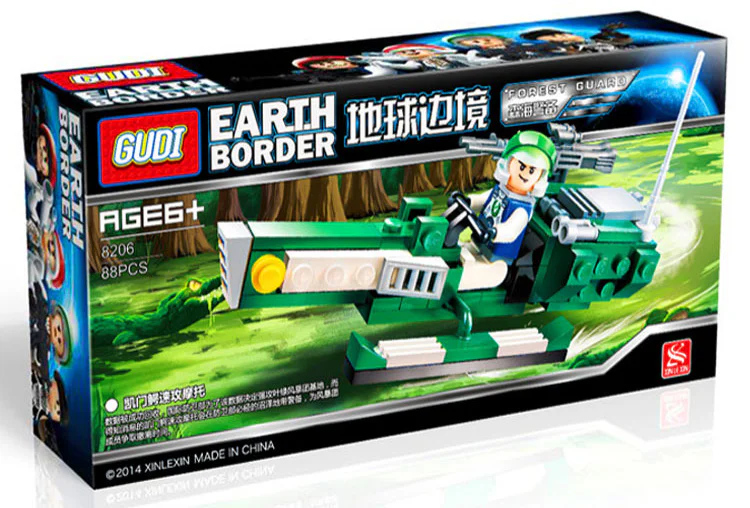 Earth border: Keymon crocodiles fast-tracking motorbike 古迪 GUDI 8206 image 2