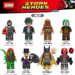 Super British DC Characters: Bean, Riddler, Haystack, Jester, Poison Ivy Lady, Penguin Man, Batgirl, Red Hat Mask.