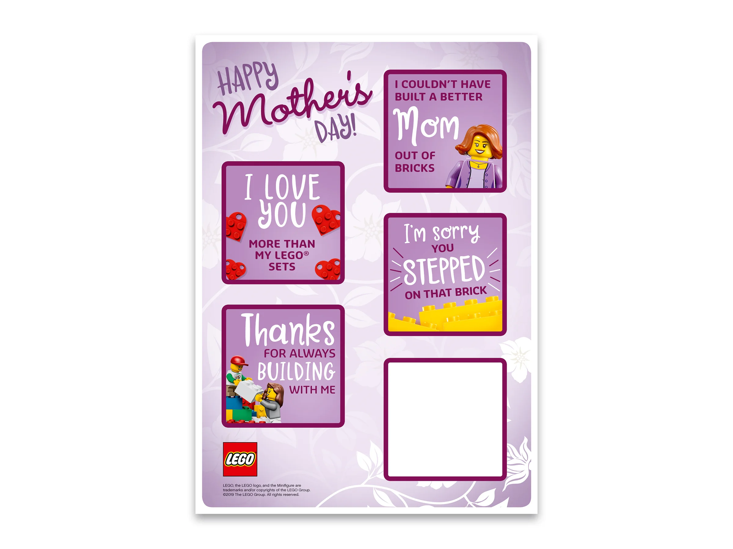 Festival: Mother's Day blessing card 乐高 LEGO 5005878 image 4