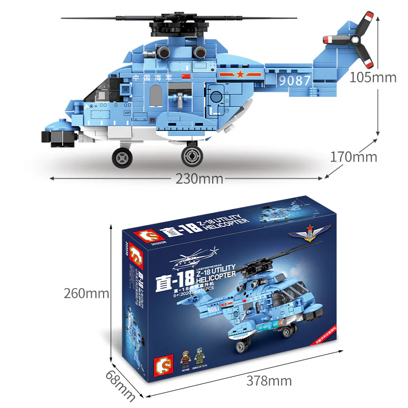 Shandong Aircraft Carrier Creative: QF-18 General Purpose Helicopter iBLOCK PL-920-173 image 1