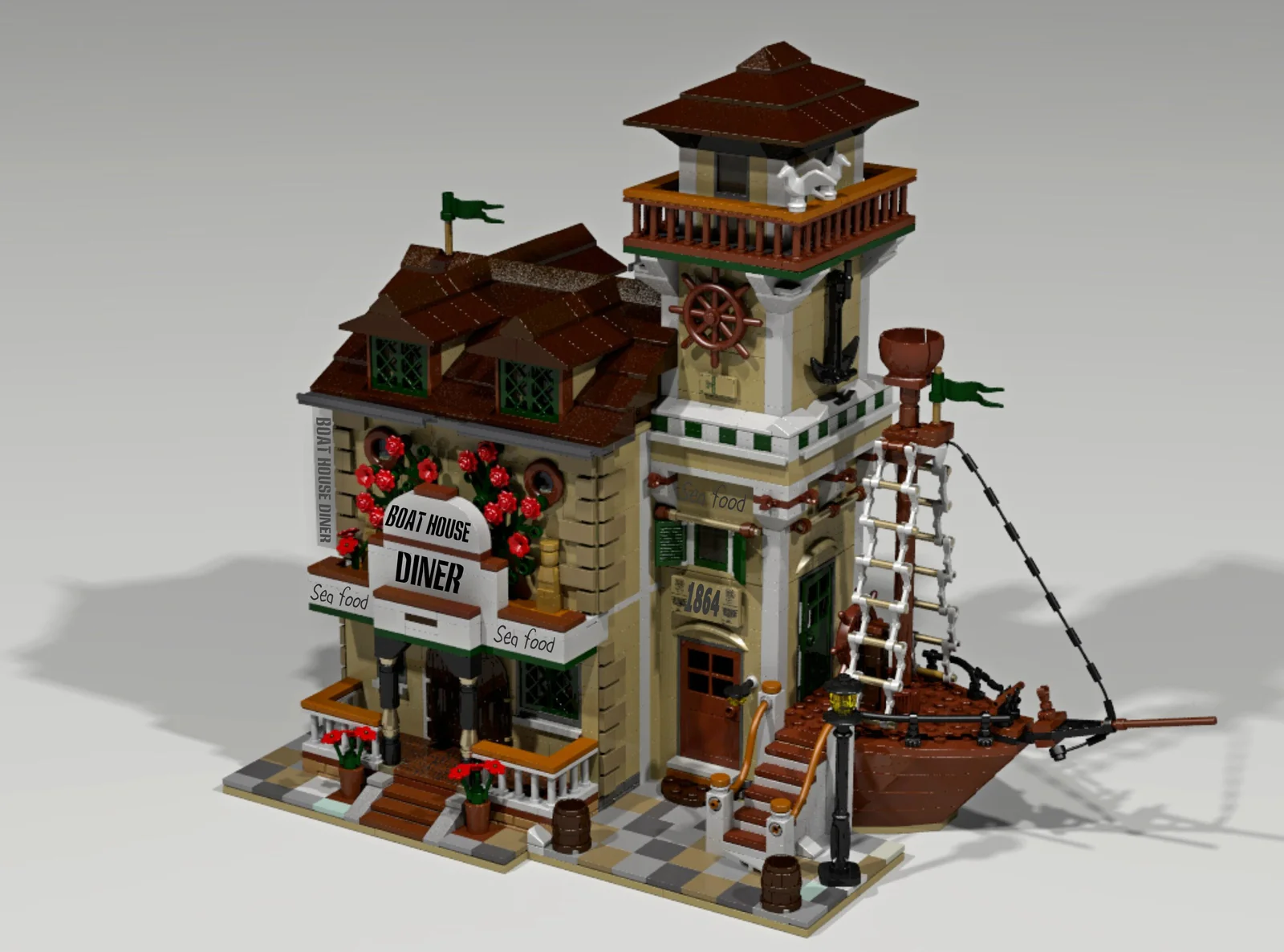 Old Fisherman's House: Boat-Inn Restaurant 悦创 HAPPYBUILD/信宇科技 PG-12003 image 1