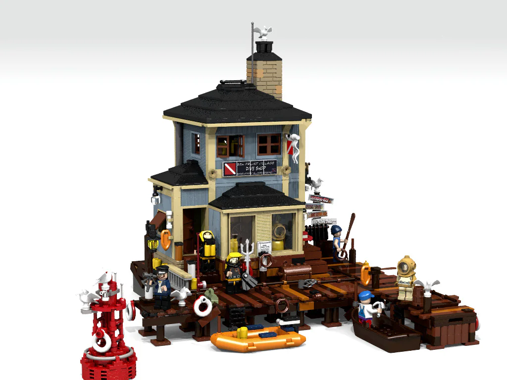 Street View: Old Fisherman's Cottage: Scuba Shop 悦创 HAPPYBUILD/信宇科技 PG-12001 image 1