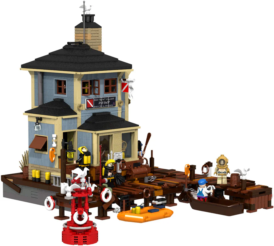 Street View: Old Fisherman's Cottage: Scuba Shop 悦创 HAPPYBUILD/信宇科技 PG-12001 image 5