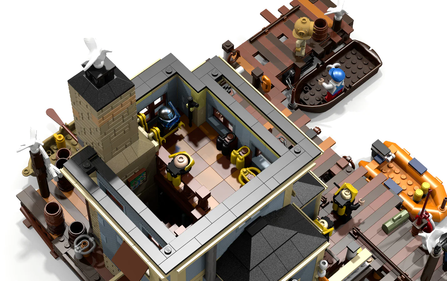 Street View: Old Fisherman's Cottage: Scuba Shop 悦创 HAPPYBUILD/信宇科技 PG-12001 image 16