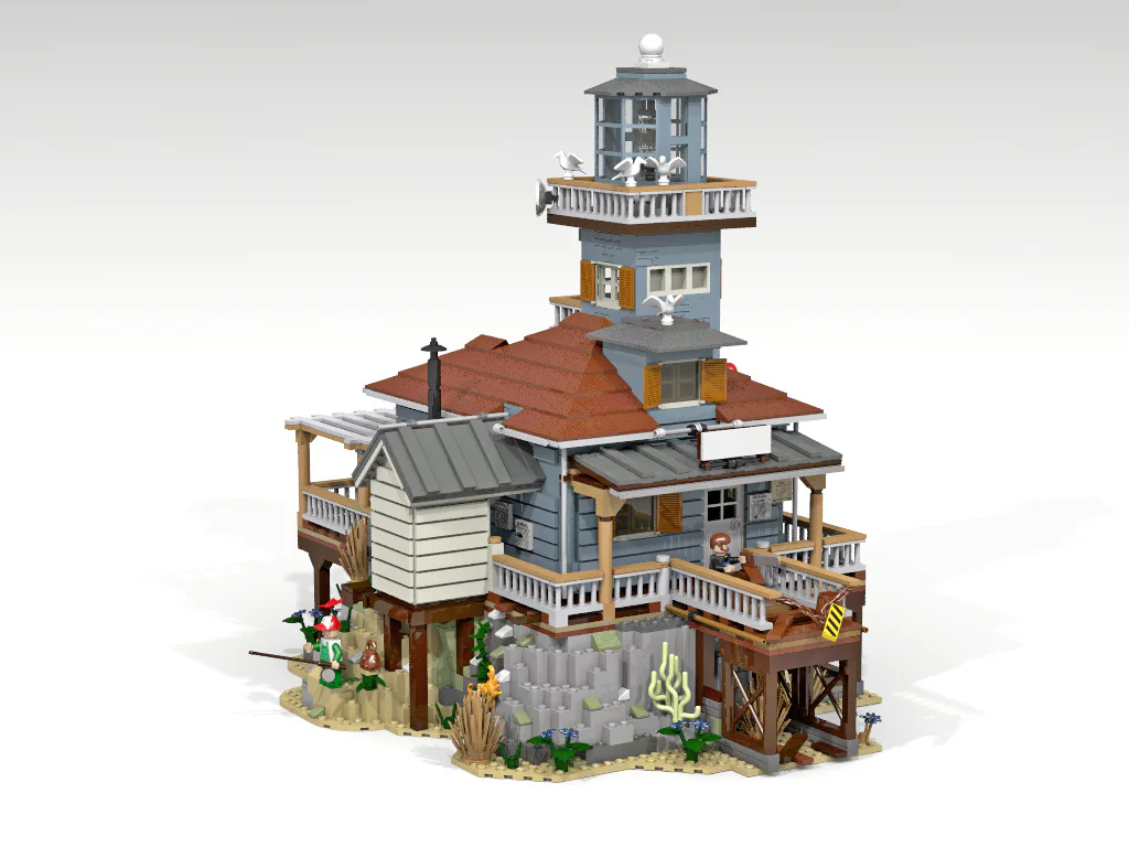 Street scene: Old Fisherman's Cottage: Lighthouse Fishing House 型玩模客 MORKMODEL 30105 image 1