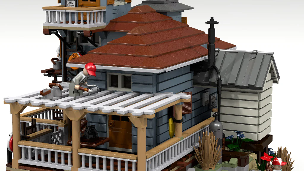 Street scene: Old Fisherman's Cottage: Lighthouse Fishing House 型玩模客 MORKMODEL 30105 image 5