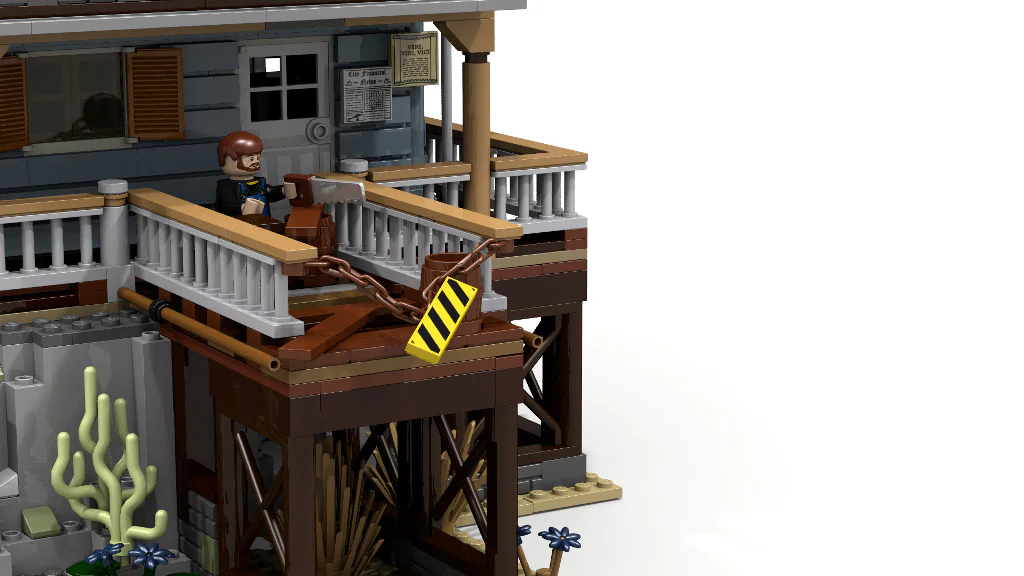 Street scene: Old Fisherman's Cottage: Lighthouse Fishing House 型玩模客 MORKMODEL 30105 image 7