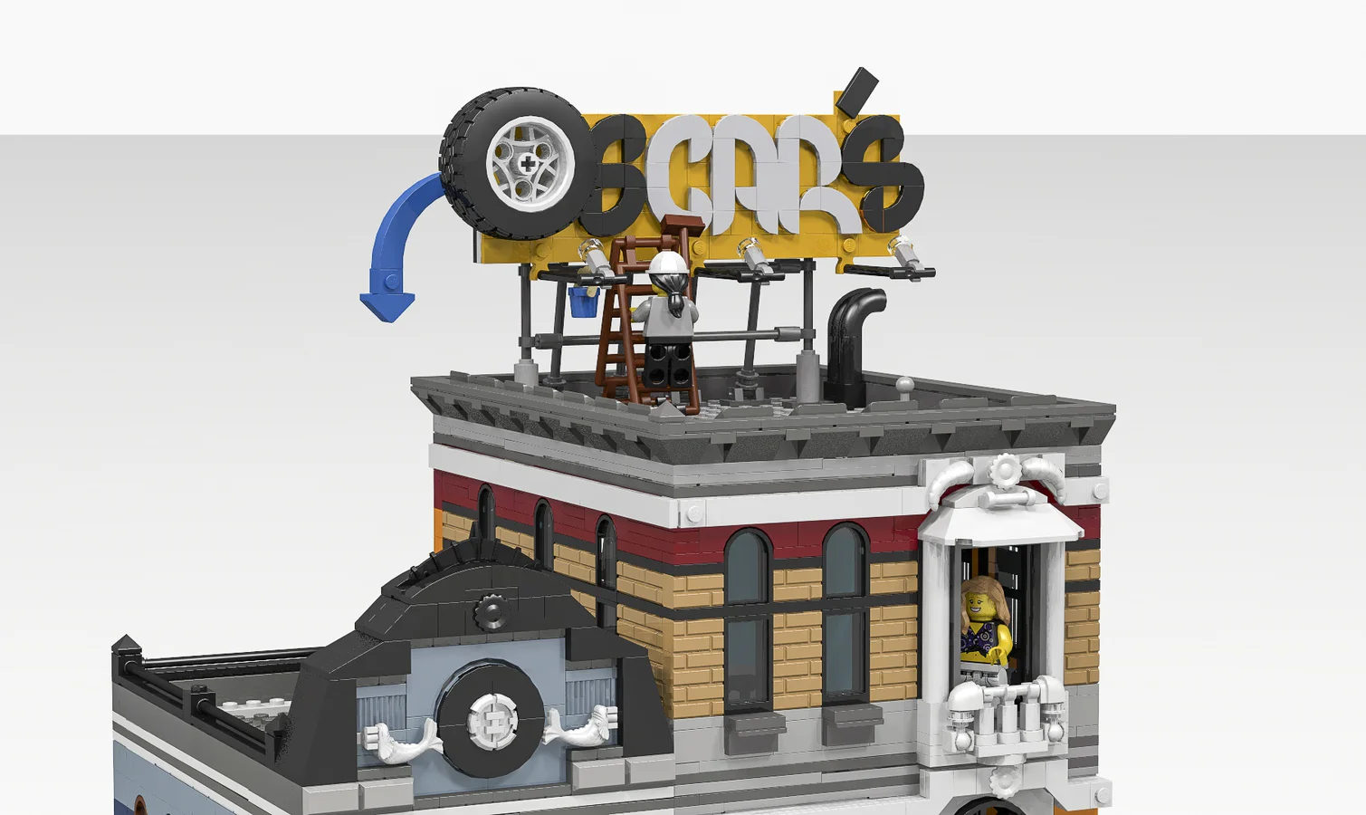 Streetview: Automobile maintenance shop 型玩模客 MORKMODEL 10191 image 1