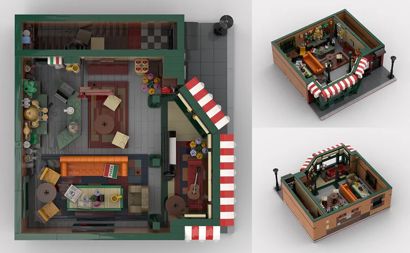 Street scene: Big Bang Theory and Friends themed skyscraper. MOC-34463 image 3