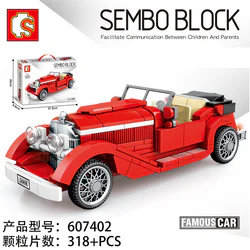 Red convertible old-fashioned car