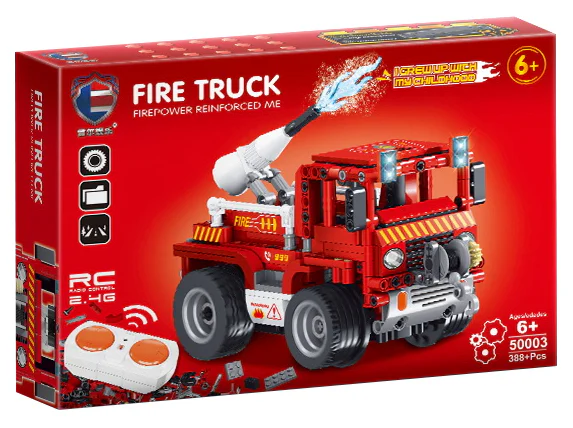 Remote Control Building Truck: 4 Models - City Police Car, Engineering Dump Truck, City Fire Engine, Military Off-Road Truck. 雷尔娱乐 50004 image 4