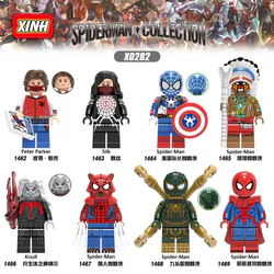 Spider-Man 8 Peter Parker, Spider-Man, Spider-Man, Tribal Spider-Man, Symbiotic God, Wolf Spider-Man, HYDRA Spider-Man, Evil Spidey Spider-Man