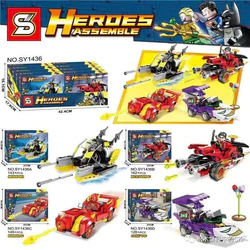 DC Heroes Vehicles 4 models: Batwing, Pursuit Double Cannon Truck, Extreme Speed Car, Joker's Automobile.