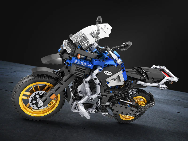 Technology Assembly Car Model: Adventure Motorcycle BMW R1250 GS HP 1:6 卫乐 Winner 7048 image 13