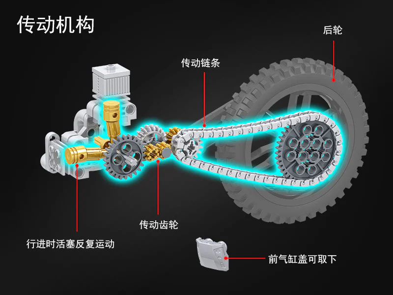 Technology in a car model: Climbing motorcycle 1:6 卫乐 Winner 7053 image 8