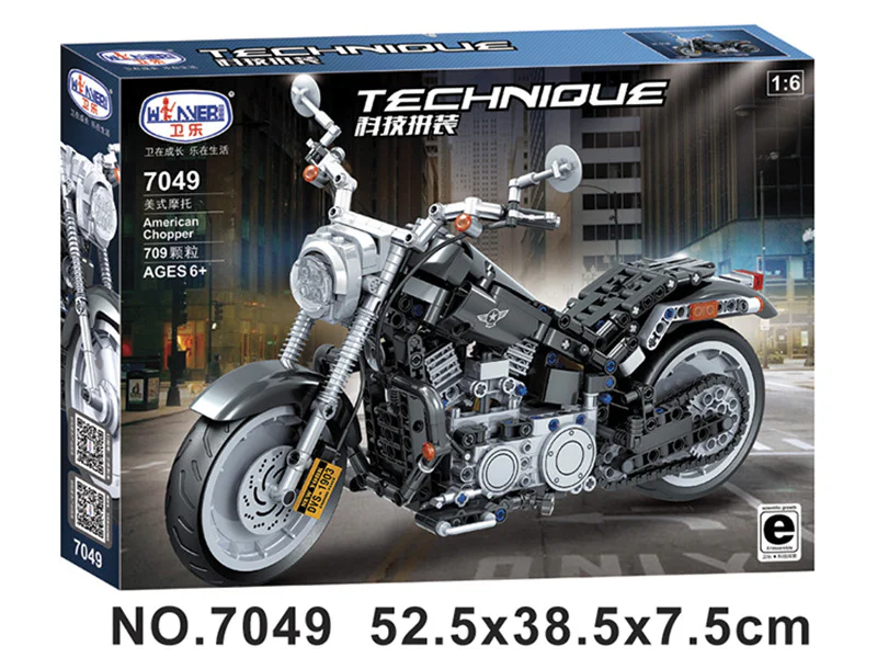 Technology assembly car model: American motorcycle Harley 1:6 卫乐 Winner 7049 image 16