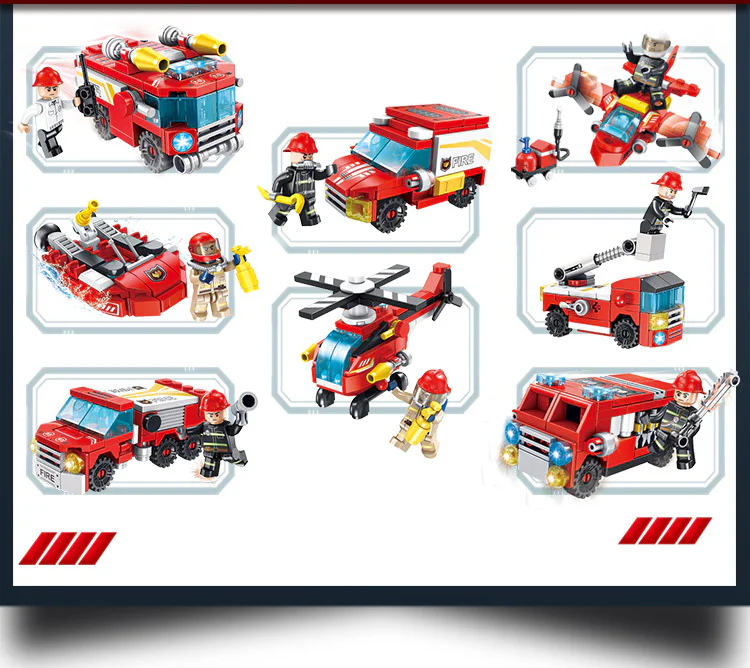 Firefighting: Firefighting Robot 8-Series Combination 潘洛斯 PANLOSBRICK 638003 image 2