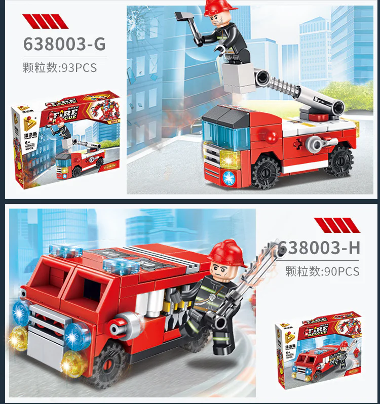 Firefighting: Firefighting Robot 8-Series Combination 潘洛斯 PANLOSBRICK 638003 image 7